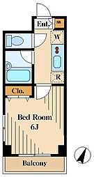 サンテミリオン恵比寿 1Kの間取図画像
