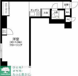 ペガサスマンション恵比寿 ワンルームの間取図画像