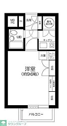 パークサイド六本木 1Kの間取図画像