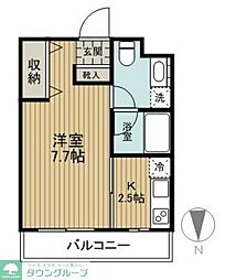 レグラス大岡山 1Kの間取図画像