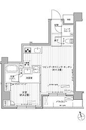 シエール自由が丘 1LDKの間取図画像