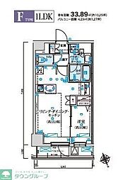 LIVCITY初台 1LDKの間取図画像