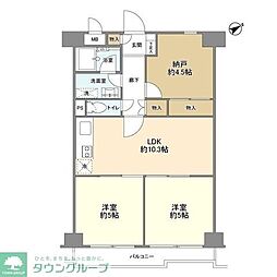 クレール武蔵小山 2SLDKの間取図画像