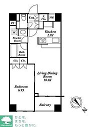 SPACIA三軒茶屋弐番館 1LDKの間取図画像