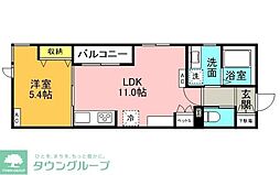 Komazawa Kouen terrace 1LDKの間取図画像