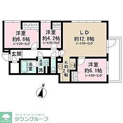 Admiral Himonya 3LDKの間取図画像