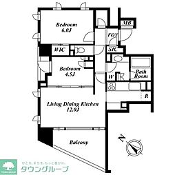 プレミアロッソ 2LDKの間取図画像
