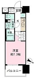 ザ・パークハビオ目黒 1Kの間取図画像