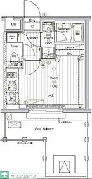 THEPREMIUMCUBEGOSAKI ワンルームの間取図画像