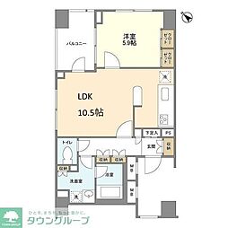 アルス中目黒ヴィルトレーテ 1LDKの間取図画像