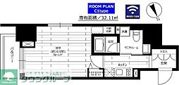 グランドコンシェルジュ六本木 1Kの間取図画像