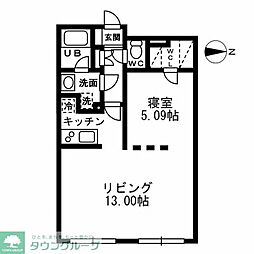 プライムアーバン学芸大学 1LDKの間取図画像