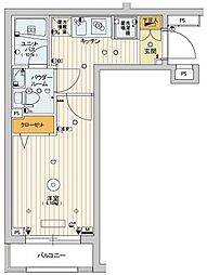 SKYCOURT渋谷北参道 1Kの間取図画像