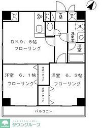 COZYCOURT三軒茶屋TOKYO 2DKの間取図画像