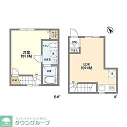 ランドパレス武蔵小山 1LDKの間取図画像