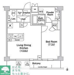 COMFORIA駒場 1LDKの間取図画像