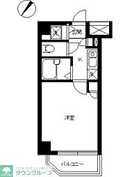 スカイコート代々木 1Kの間取図画像