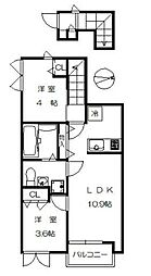 CASAVERDE 2LDKの間取図画像