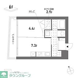 field 1DKの間取図画像