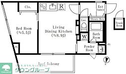 ASTILE池尻大橋 1LDKの間取図画像