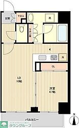 ザパーククロス広尾 1LDKの間取図画像