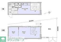ＥＸＡＭ高円寺南 1階1LDKの間取り