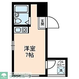 ＭＫＣ新井薬師ハイツ 3階ワンルームの間取り