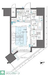 ZOOM新宿御苑前 10階1Kの間取り