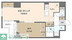Reframe 5 早稲田 3階1LDKの間取り