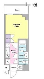 サイクラメント鷺宮 2階1Kの間取り