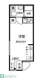ステート　ＰＬＵＳ 104 1階ワンルームの間取り