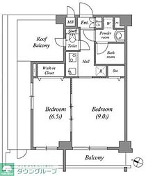 ルクレ代田橋 7階2Kの間取り