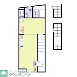 Ｋａｇｕｒａｚａｋａ　Ｔｅｒｒａｃｅ N3 3階ワンルームの間取り