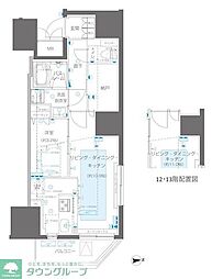 ZOOM信濃町 1LDKの間取図画像