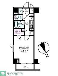 ルーブル都立家政伍番館 7階1Kの間取り