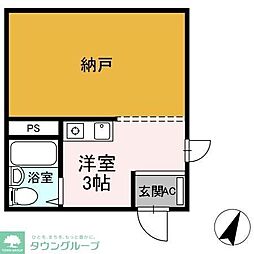 Ａ−ｒｏｏｍ 3階ワンルームの間取り