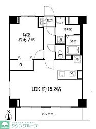 Ｔｓ ｇａｒｄｅｎ高円寺 3階1LDKの間取り