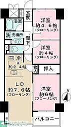 ハイホーム市ヶ谷 3LDKの間取図画像