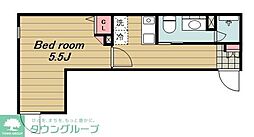DUOMAISON中野桃園 1Kの間取図画像