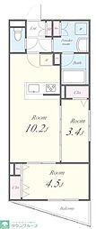 Residence Koenji Square 2LDKの間取図画像