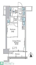 パークアクシス新宿百人町 1LDKの間取図画像
