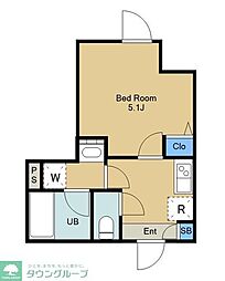 フェリーチェ方南町B 1Kの間取図画像