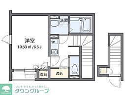 クレイノ華 1Kの間取図画像
