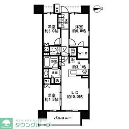 プレミスト千代田神田佐久間町 3LDKの間取図画像