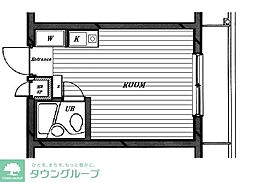 東高円寺アムフラット ワンルームの間取図画像