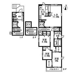 City bright SHIBUYA 3LDKの間取図画像