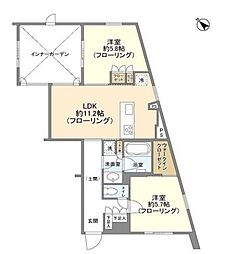 レグノ・コラージュ 2LDKの間取図画像