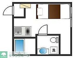 渋谷区初台1丁目マンション ワンルームの間取図画像