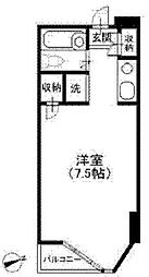 コーポ・アルプ ワンルームの間取図画像