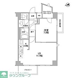 コンフォリア東中野DEUX 1LDKの間取図画像